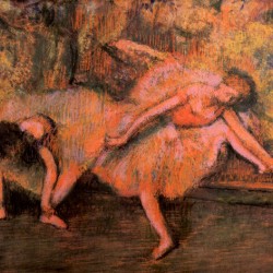 Two dancers on a bank